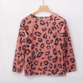 Wholesale Fashion New Style Women Leopard Knit Pullover Sweater Round Neck and Long Sleeves Hoodie